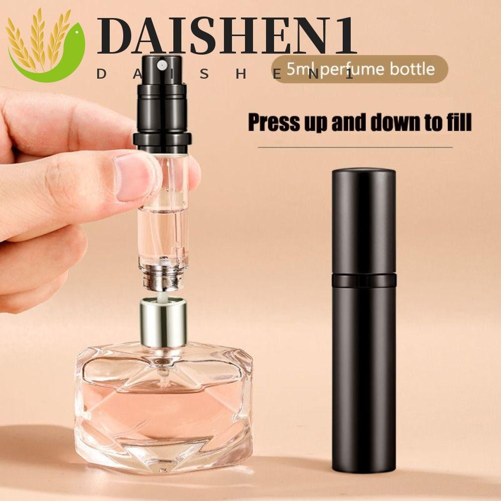 Daishen1 ด้านล่างบรรจุขวดน้ําหอม,ขวดสเปรย์เคลือบ 5 มล.,เครื่องจ่ายหัวฉีดนาโนปั๊มตัวเองหรูหราเดินทางน้ําหอมเครื่องฉีดน้ําย่อย