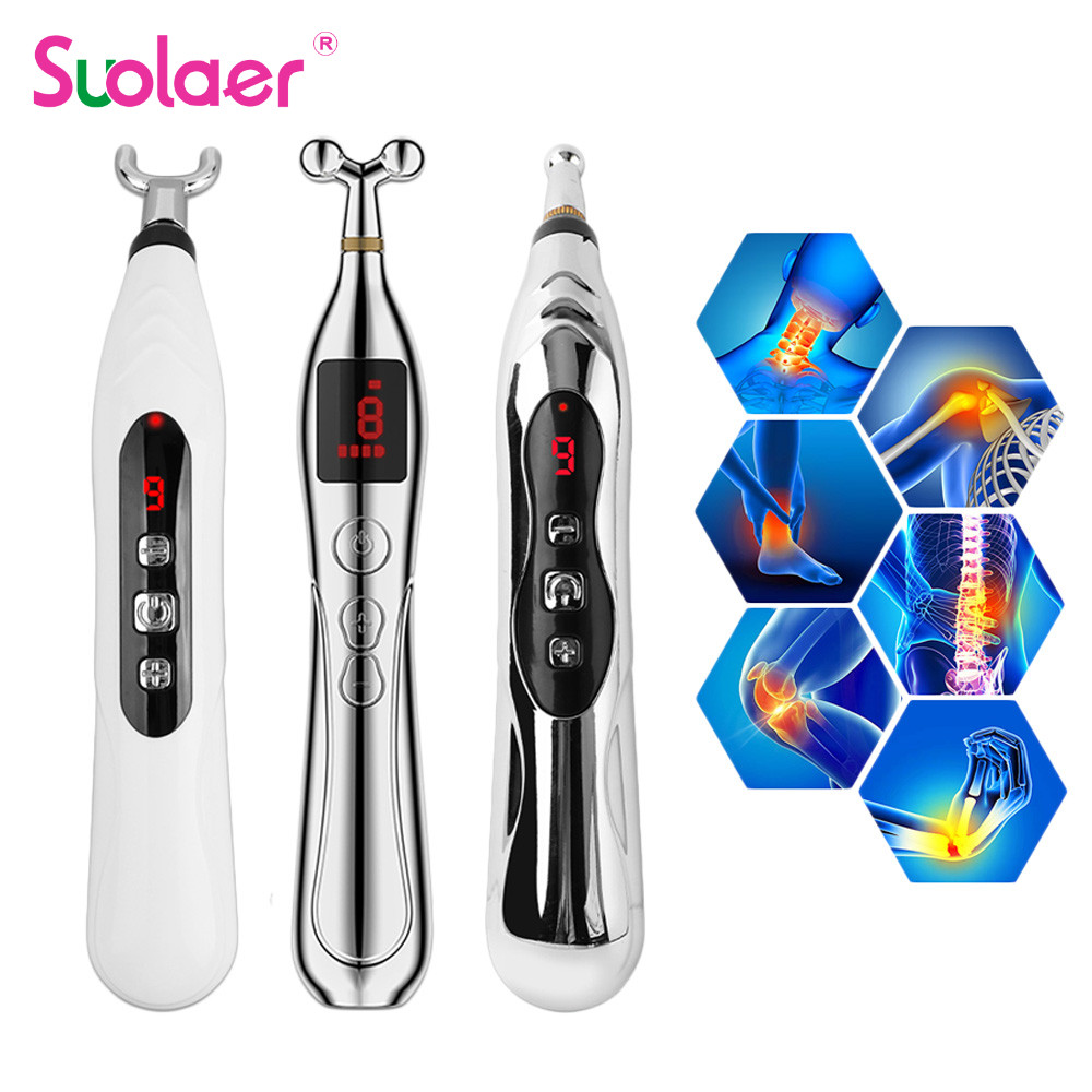 Suolaer ไฟฟ้าฝังเข็มปากกาอัจฉริยะ Meridian ปากกา Therapy Body Massager เครื่องกระตุ้นกล้ามเนื้อ Energy ปากกา