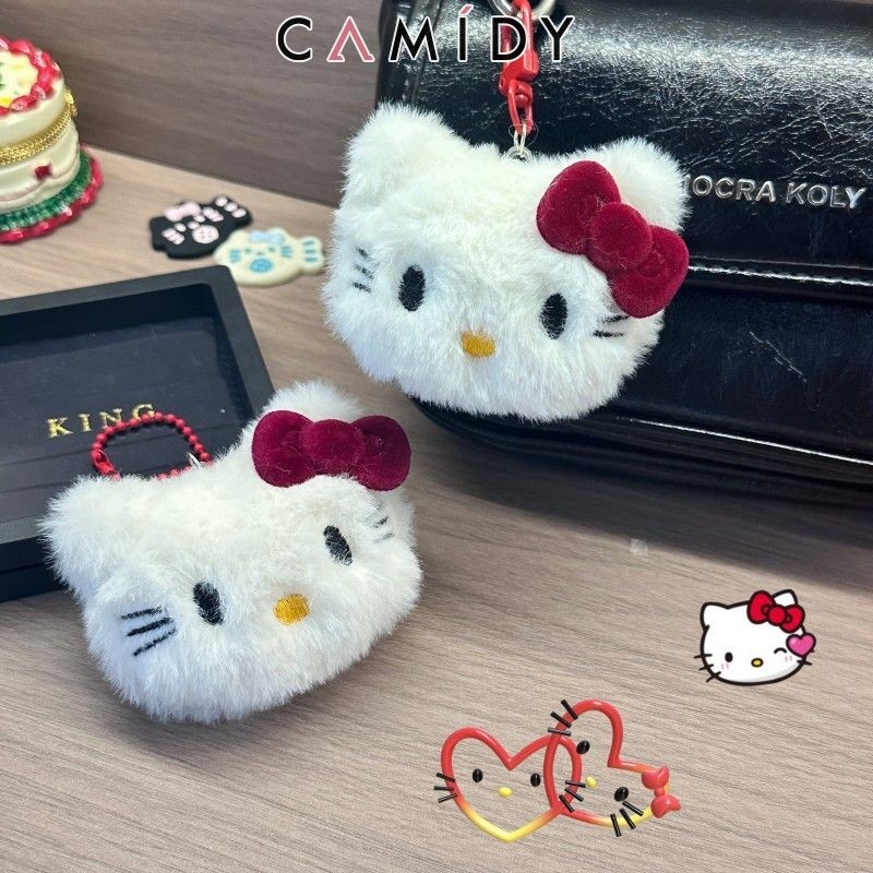 Camidy Cute Kitty โบว์หวาน จี้พวงกุญแจการ์ตูนสีแดง