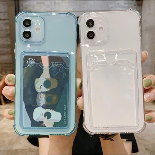 Infinix Hot 50 50i 40i 30i 40 Pro 30i หมายเหตุ 30 40 Pro + สมาร์ท 9 8 Pro 7 8 HD 8 7 Plus Soft Case Cover Photo Storage Card Slot ถุงลมนิรภัยกันกระแทก Clear เคสโทรศัพท์