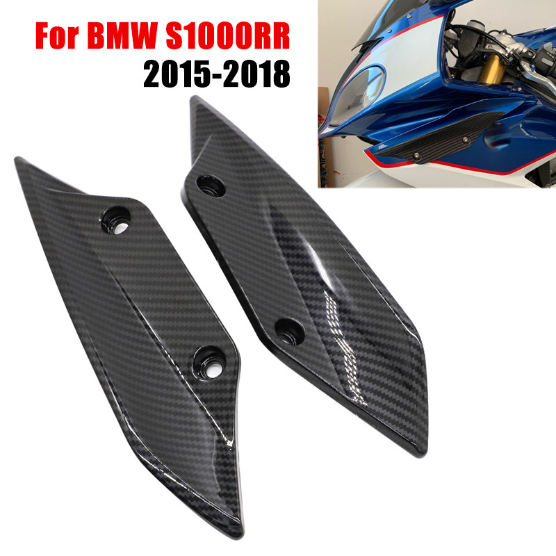 YสำหรับBMW S1000RR 2015-2018รถจักรยานยนต์FairingแผงปีกAerodynamic Wingletsคาร์บอนS1000RR 2016 2017 S