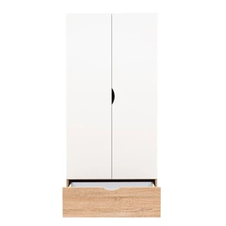 SB Design Square ตู้เสื้อผ้าบานเปิด ขนาด 80 ซม. รุ่น Havin สีขาว (80x58x180 ซม.) แบรนด์ KONCEPT FURNITURE