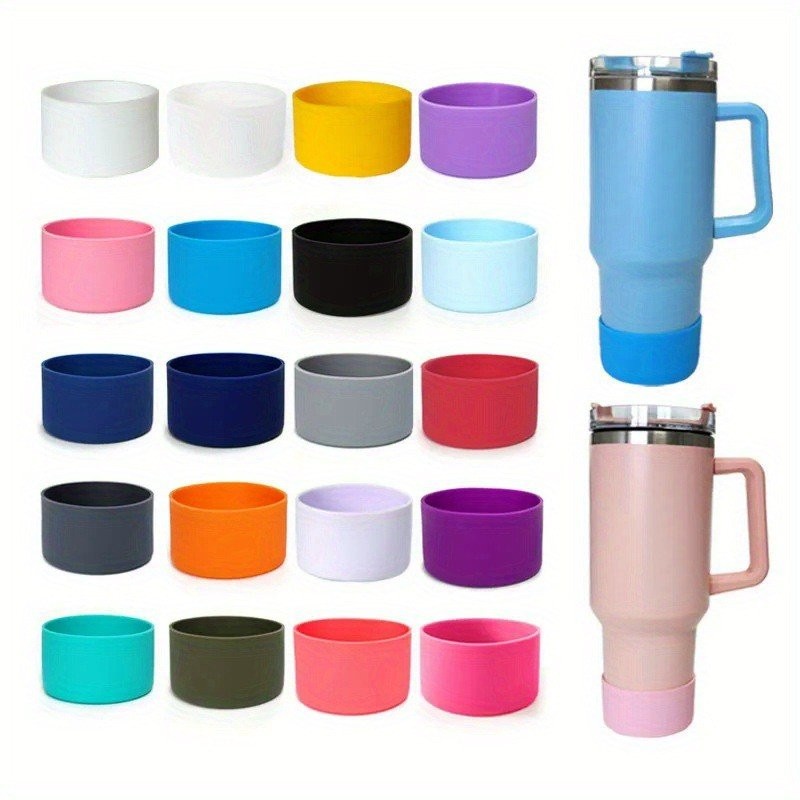 รองเท้าซิลิโคนสำหรับ Stanley quencher ADVENTURE 40oz Tumbler พร้อมที่จับ & Stanley iceflow 30oz 20oz, แขนด้านล่างเหมาะสำหรับอุปกรณ์ขวดน้ำ Hydro Flask