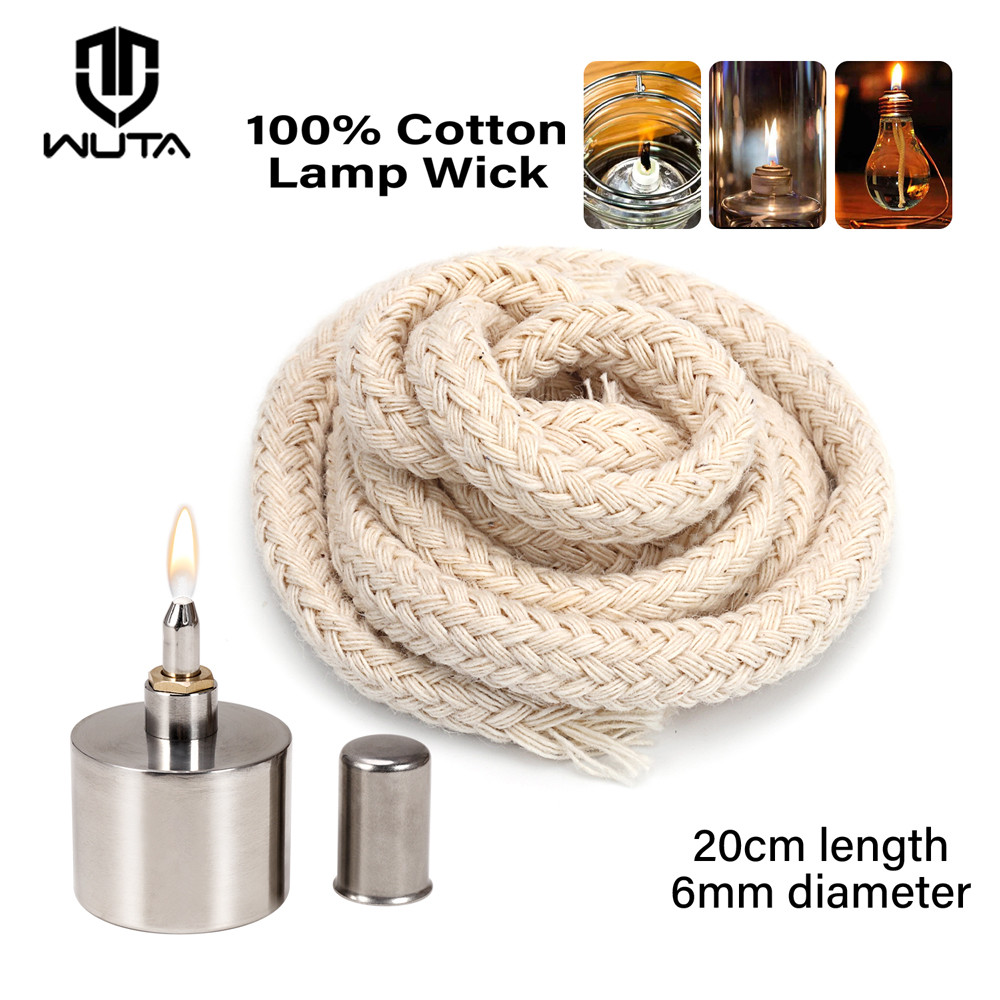 Wuta ผ้าฝ้าย 100% โคมไฟ Wick สําหรับแอลกอฮอล์ Wick หนังหัตถกรรมทํางานเครื่องมือความร้อนแอลกอฮอล์อะไหล่ Wick 5 ชิ้น