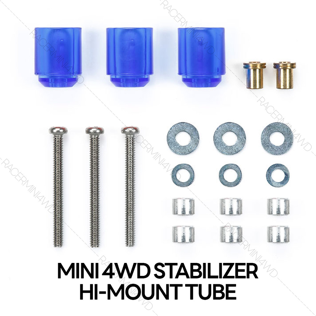 TAMIYA Hi-Mount Tube Stabilizer Set (Clear Blue) 95663