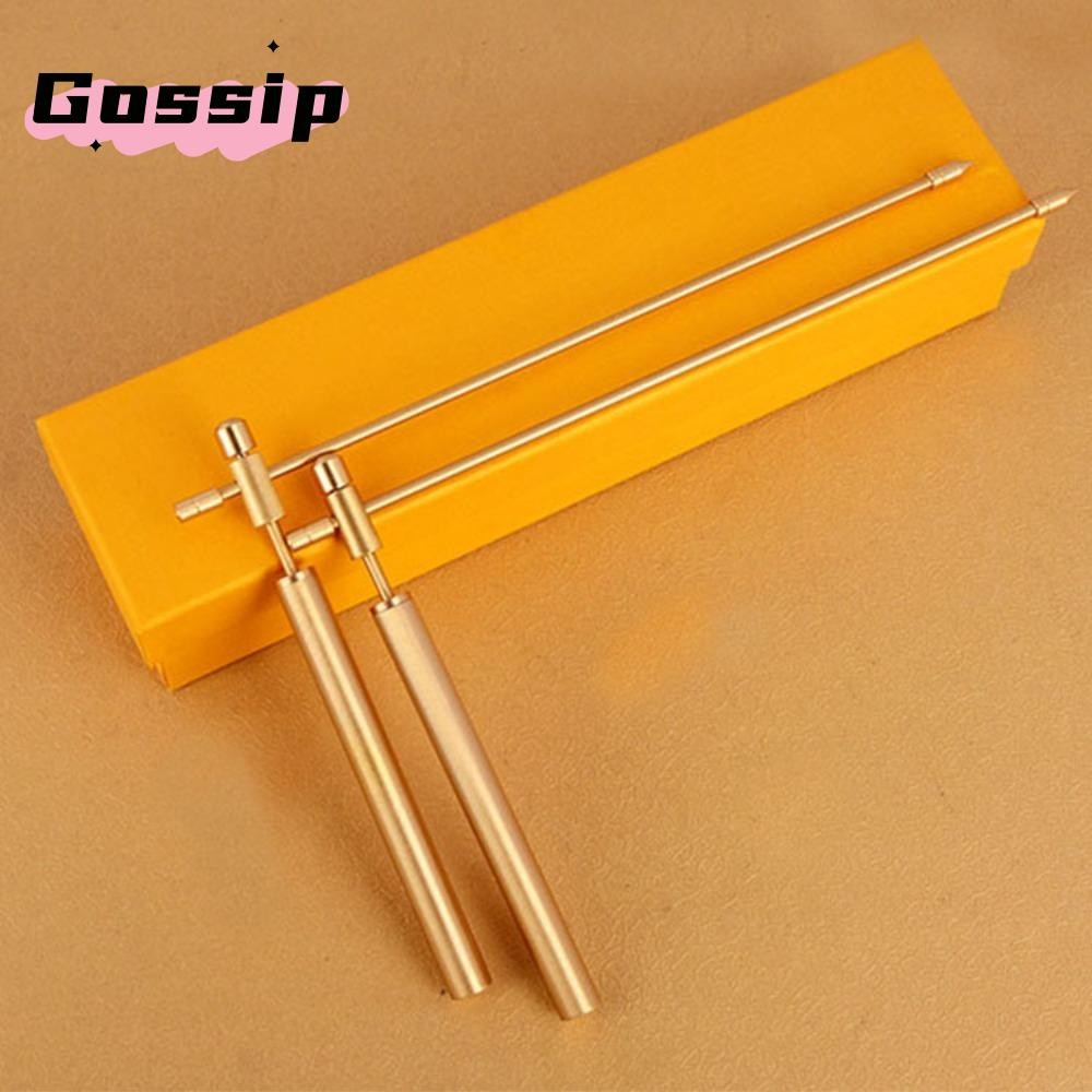Gossip 2PCS อุปกรณ์ล่าผี, แท่ง Dowsing ทองแดงบริสุทธิ์, รายการฝังโลหะการตรวจจับ Rod การล่าสัตว์ผี