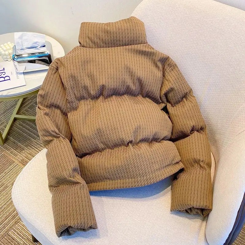 ฤดูใบไม้ร่วงฤดูหนาวเสื้อแจ็คเก็ตผ้าฝ้ายสไตล์เกาหลีของผู้หญิงสั้นเสื้อลําลองหนาหลวม