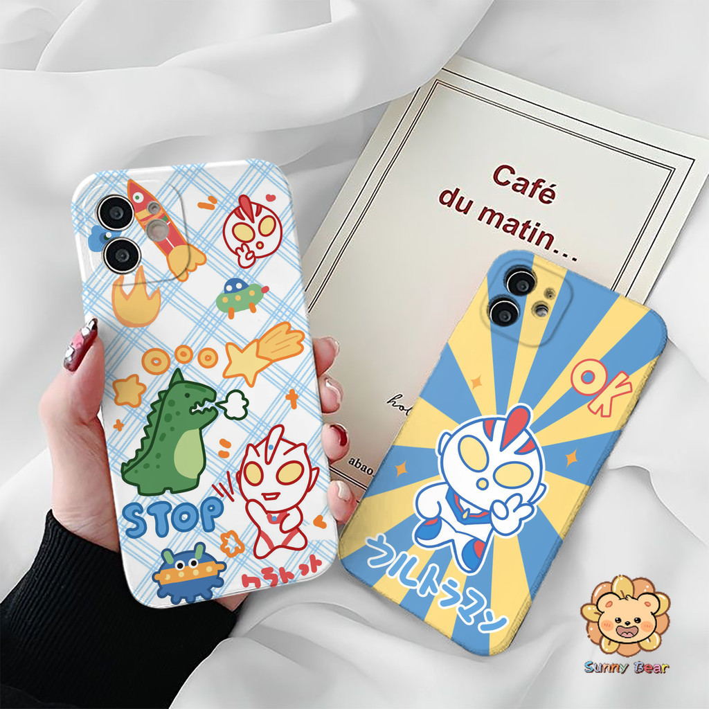 เคสโทรศัพท์iPhone 16 Pro Maxอุลตร้าแมนการ์ตูนซิลิโคนเหลวโทรศัพท์มือถือกรณีfull-bodyป้องกันกันกระแทกtpuยางนุ่มสําหรับiphone 16 Pro Max 7plus 11 14 15 12 13 Pro Max 7 8 Plus XR XS