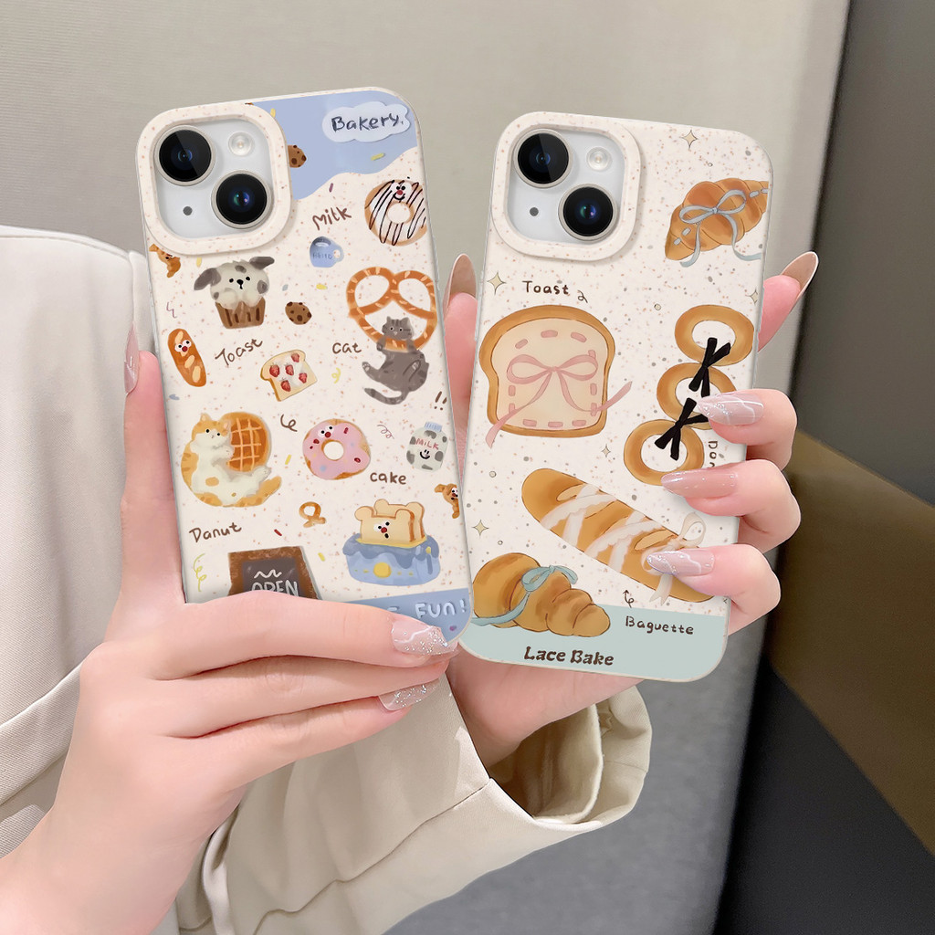 ขนมปังโดนัท เคส samsung A16 A06 A14 A13 A04E A11 A04S A03S A03 A54 A53 A33 A32 A23 A52 A51 A50 A71 A12 A22 A32 A05 A02 ฟางข้าวสาลีเป็นมิตรกับสิ่งแวดล้อม