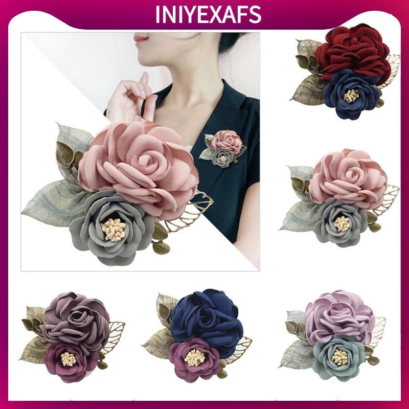 [inyexafs] เข็มกลัดยุโรป Pin ปกดอกไม้ Corsage Breastpin Dress Decor