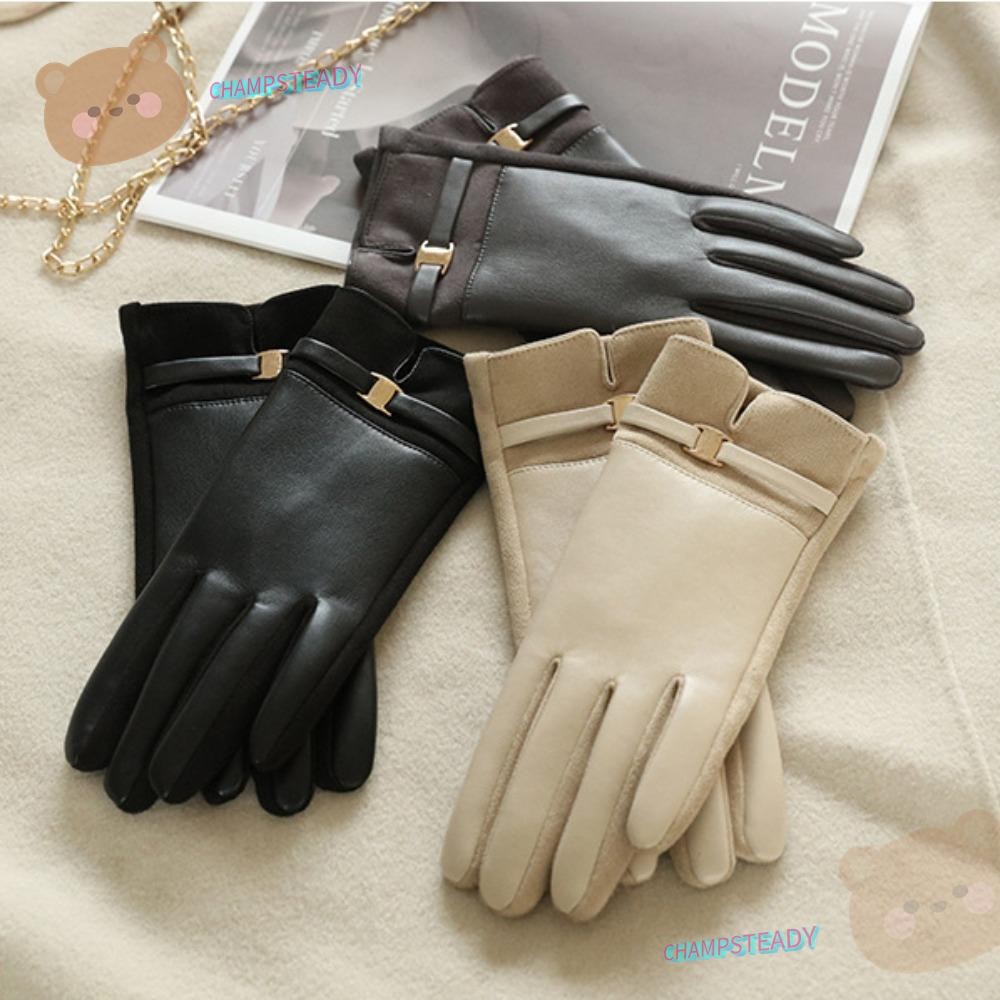 Champsteady ถุงมือฤดูหนาว, ถุงมือหน้าจอสัมผัสแบบเต็มนิ้วกันน้ํา, 2024 หน้าจอสัมผัสที่อบอุ่นขับรถ Mittens ผู้หญิงผู้ชาย