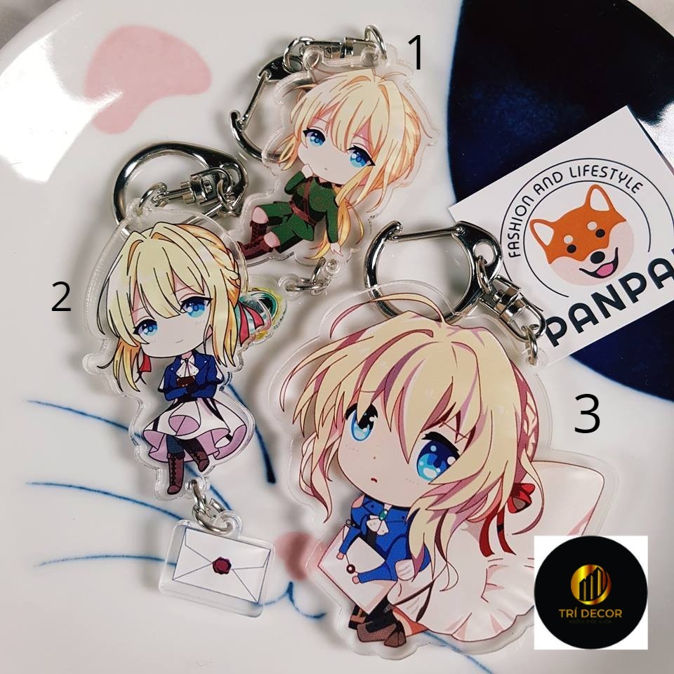 พวงกุญแจอนิเมะไมก้าอะคริลิค Violet Evergarden (6ซม.)
