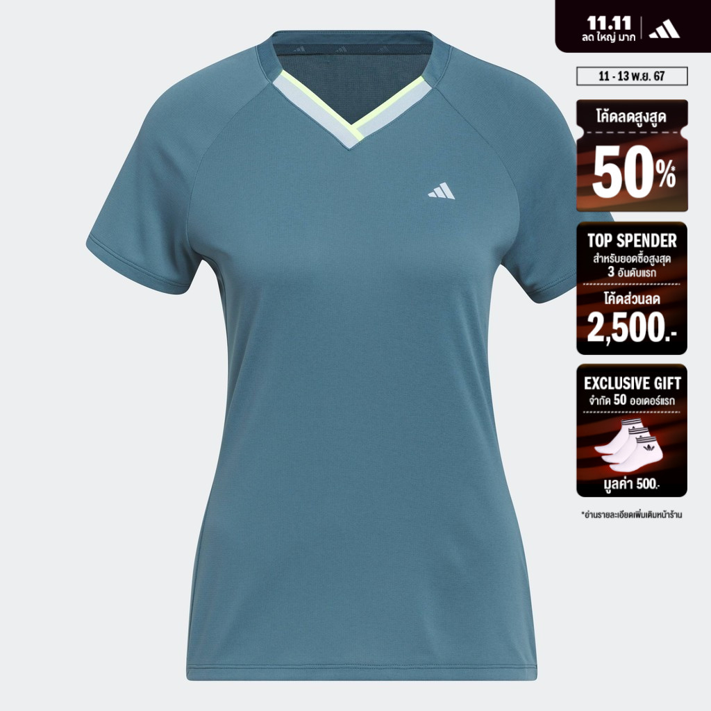 adidas กอล์ฟ เสื้อคอวี Ultimate365 Tour HEAT.RDY ผู้หญิง สีเทอร์คอยส์ IB2071