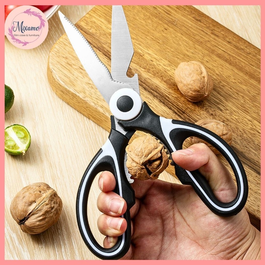 –MXM–กรรไกรตัดอาหาร กรรไกรอเนกประสงค์ สารพัดประโยชน์ สแตนเลสอย่างดี #AC-0006