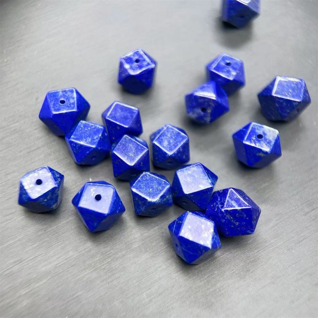 ธรรมชาติ lapis lazuli อุปกรณ์ diy ลูกปัดแปดเหลี่ยมอุปกรณ์เสริมอุปกรณ์เสริม