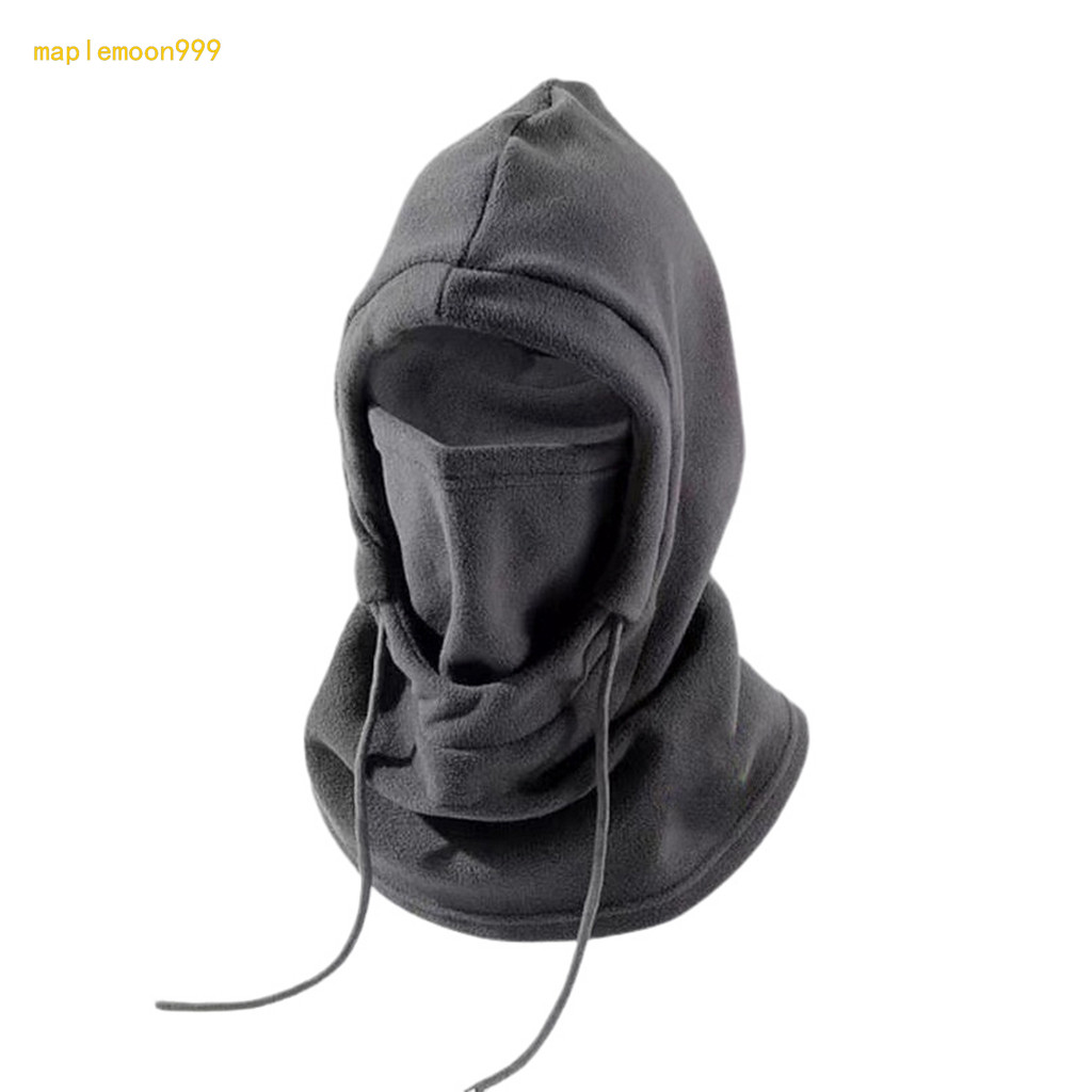 ฤดูหนาวหมวกอบอุ่นสําหรับผู้ชายผู้หญิงไหมพรมหมวกหัวปกหมวกคอรถจักรยานยนต์จักรยาน กันลม กีฬาคอสนับแข้งกับฮู้ดไหมพรมคลุมด้วยผ้าผ้าพันคอ