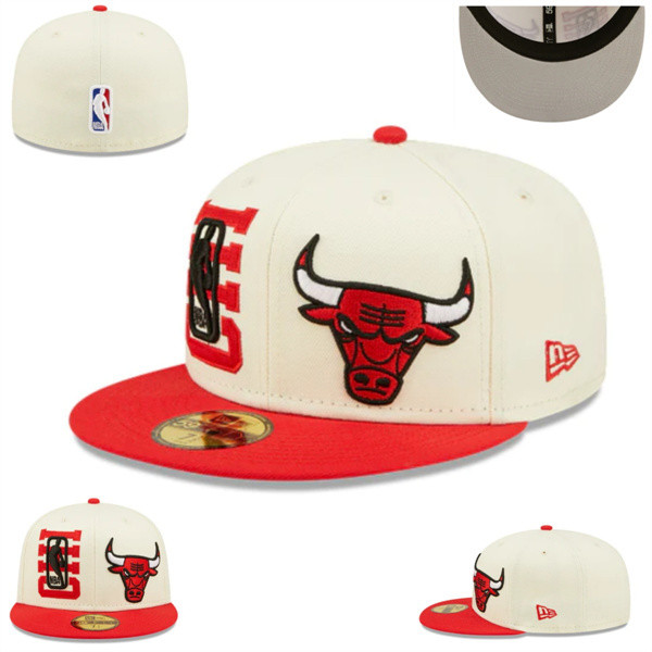 Chicago Bulls.S ยี่ห้อหมวกบาสเกตบอลติดตั้งหมวกออกแบบผู้ชายผู้หญิงเย็บปักถักร้อยเบสบอลหมวกหมวก W-4