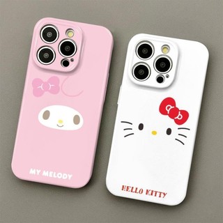 เคสป้องกันใบหน้าแมวคิตตี้สีชมพูสำหรับ iPhone 16pro เคสแข็งยอดนิยม13pro 14pro 11PROMAX xsmax รูละเอียด16PROMAX 16PLUS กันกระแทก XS 12pro 7plus 12PROMAX 15PLUS