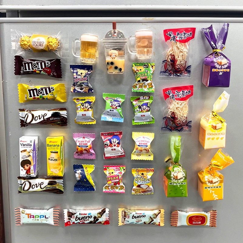 [แม่เหล็กติดตู้เย็น] น่ารัก M Bean Sands Chocolate Puff Candy Bear Biscuits แม่เหล็กติดตู้เย็น