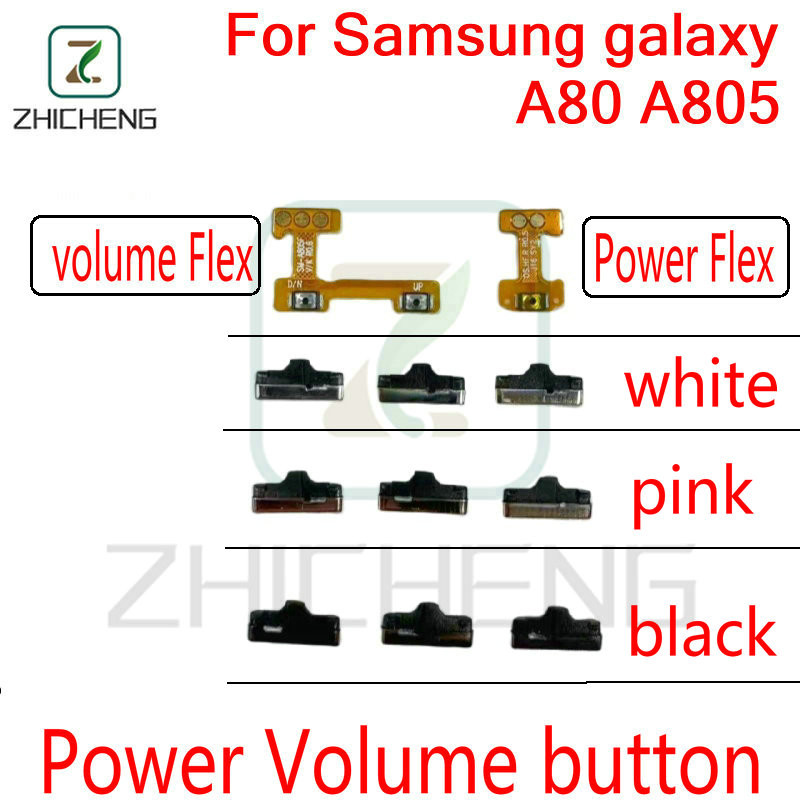 ปุ่มเปิดปิดระดับเสียงและปุ่มหน้าจอ Lock สําหรับ Samsung galaxy A80 A805