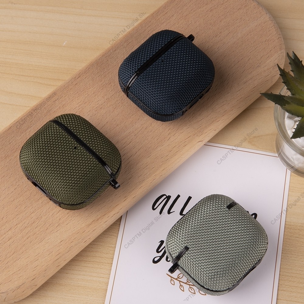 ฝาครอบหูฟังไนลอนสําหรับ AirPods 4 4th Generation กรณีหูฟังกันน้ํา Funda สําหรับ Apple AirPods 4 กรณีพร้อมตะขอ