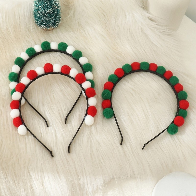 Alia Christmas Hair Hoop PomPoms Hairband ที่คาดผมคริสต์มาส PomPom ที่คาดผมปีใหม่