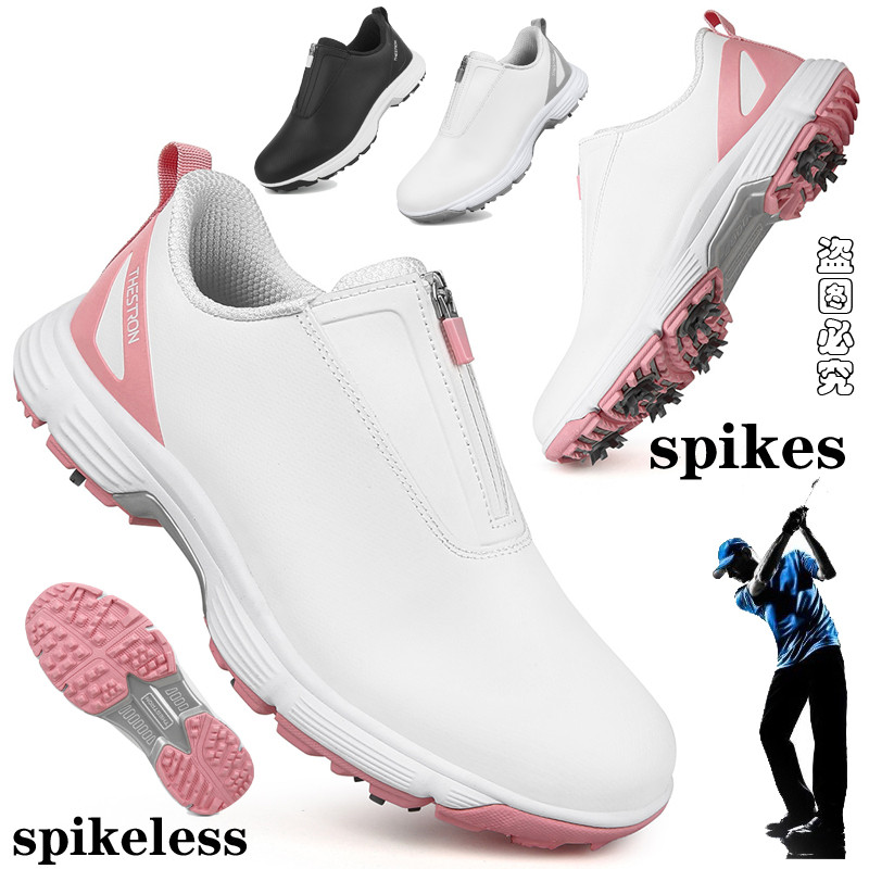Professional Golf Training สําหรับผู้หญิง Anti Slip Spikes รองเท้ากอล์ฟผู้หญิงคุณภาพดีกีฬารองเท้าสุภาพสตรี Plus ขนาด 43 Golf รองเท้าผ้าใบ