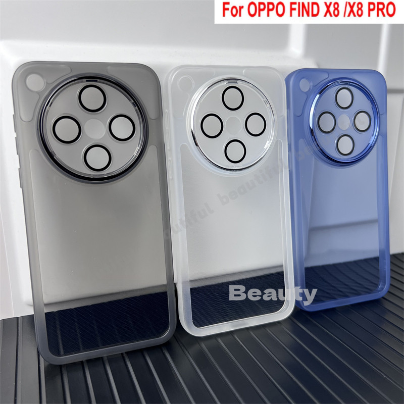พร้อมเลนส์ป้องกันโปร่งใสสําหรับ OPPO ค้นหา X8Pro เคสโทรศัพท์สําหรับ OPPO ค้นหา X8 Pro FindX8 Pro 5G FindX8Pro OPPOFindx8 ซิลิโคนอ่อนนุ่มฝาครอบใสค้นหา X7 Ultra X6 Pro Findx7