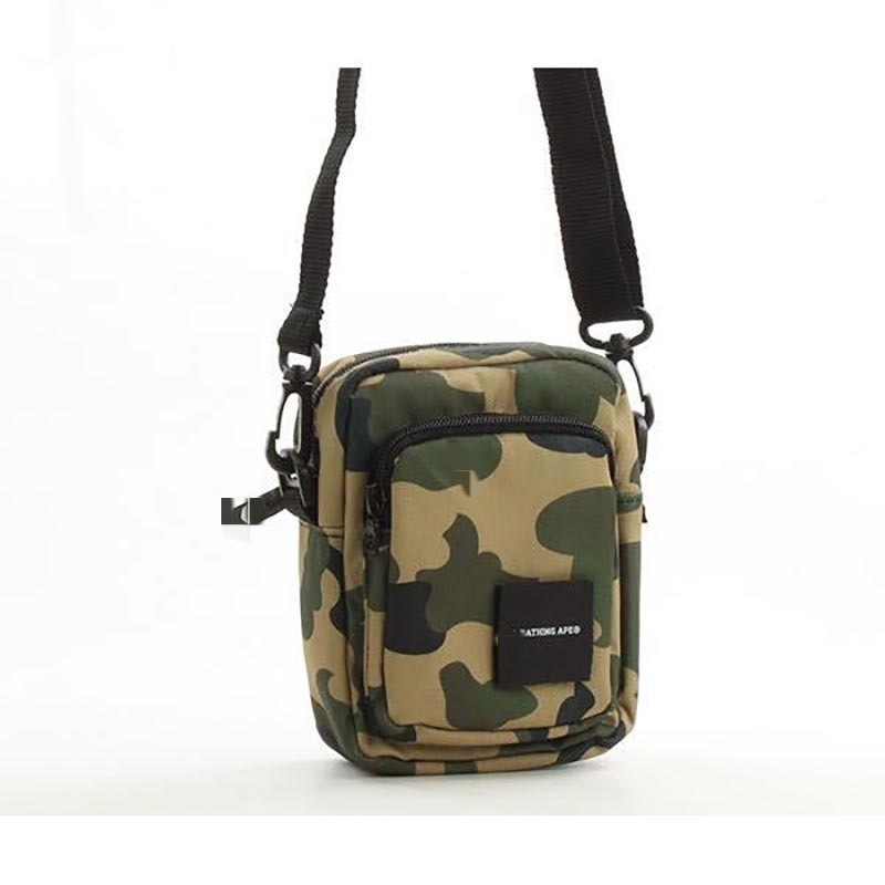 Bape Messenger Bag กระเป๋าสะพายไหล่ผู้ชายกันน้ําความจุขนาดใหญ่