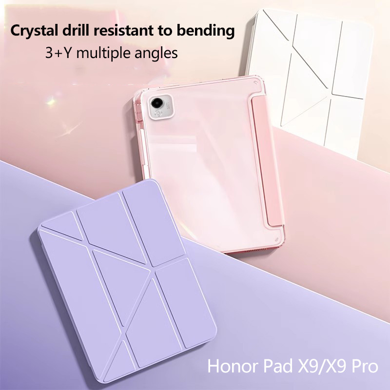 Y พับการเปลี่ยนรูปสําหรับ Honor Pad X9a 11.5 นิ้ว X8A 11 X9 Pro V9 11.5 อะคริลิค Hard Cover พร้อมช่อ