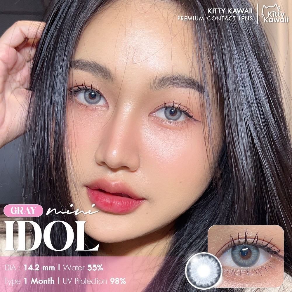 คอนแทคเลนส์  Mini idol🌟ขนาดมินิ🌟 Brown / Gray (KittyKawaii)