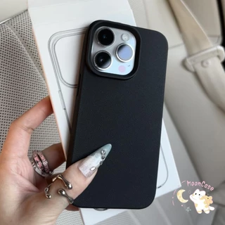สีทึบ เคสไอโฟนXR สำหรับ IPhone 12 11 15 13 7 16 14 Pro Max XR XS X 7Plus 8Plus Max 16 7 8 Plus SE เชลล์นุ่ม Cowhide