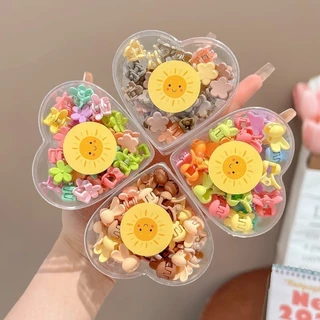 10-100ชิ้นชุดชนิดบรรจุกล่องกิ๊บสําหรับเด็กเกาหลีน่ารักการ์ตูนกิ๊บขนาดเล็กมินิผมกรงเล็บคลิปเด็กสาวเรียบคลิปอุปกรณ์ผมเด