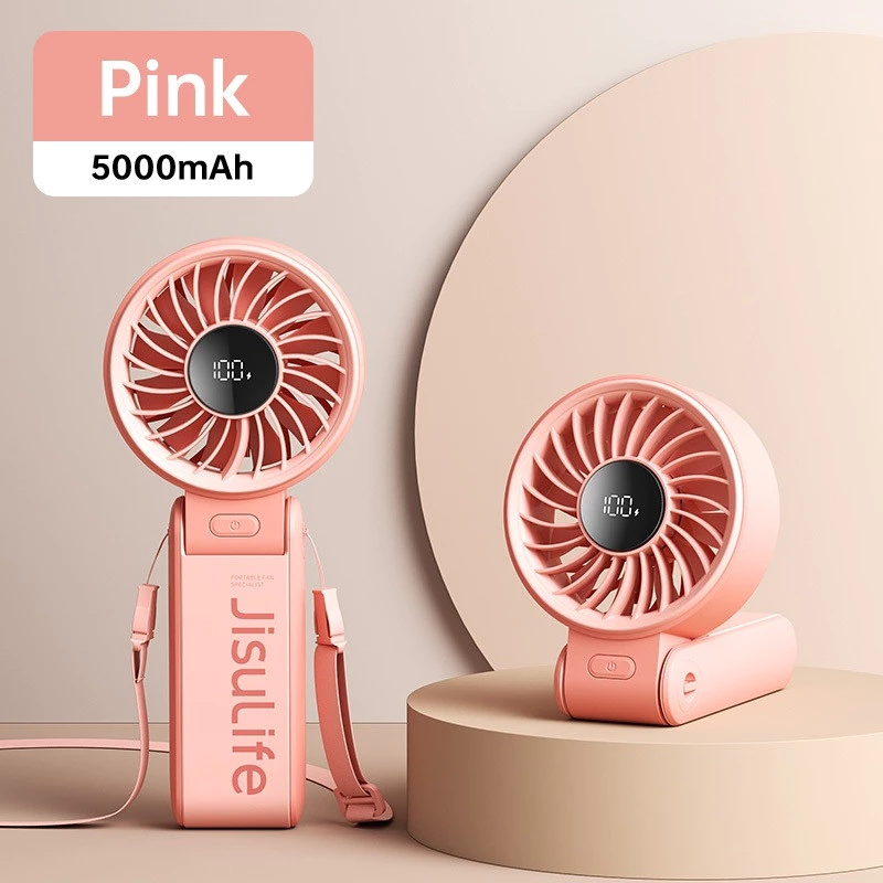 Jisulife Life7 พัดลมขนาดเล็ก แบบพกพา 5000mAh พัดลม USB พับได้ พร้อม 5 เกียร์ ลมแรง เงียบ และส่วนตัว thumbnail 10