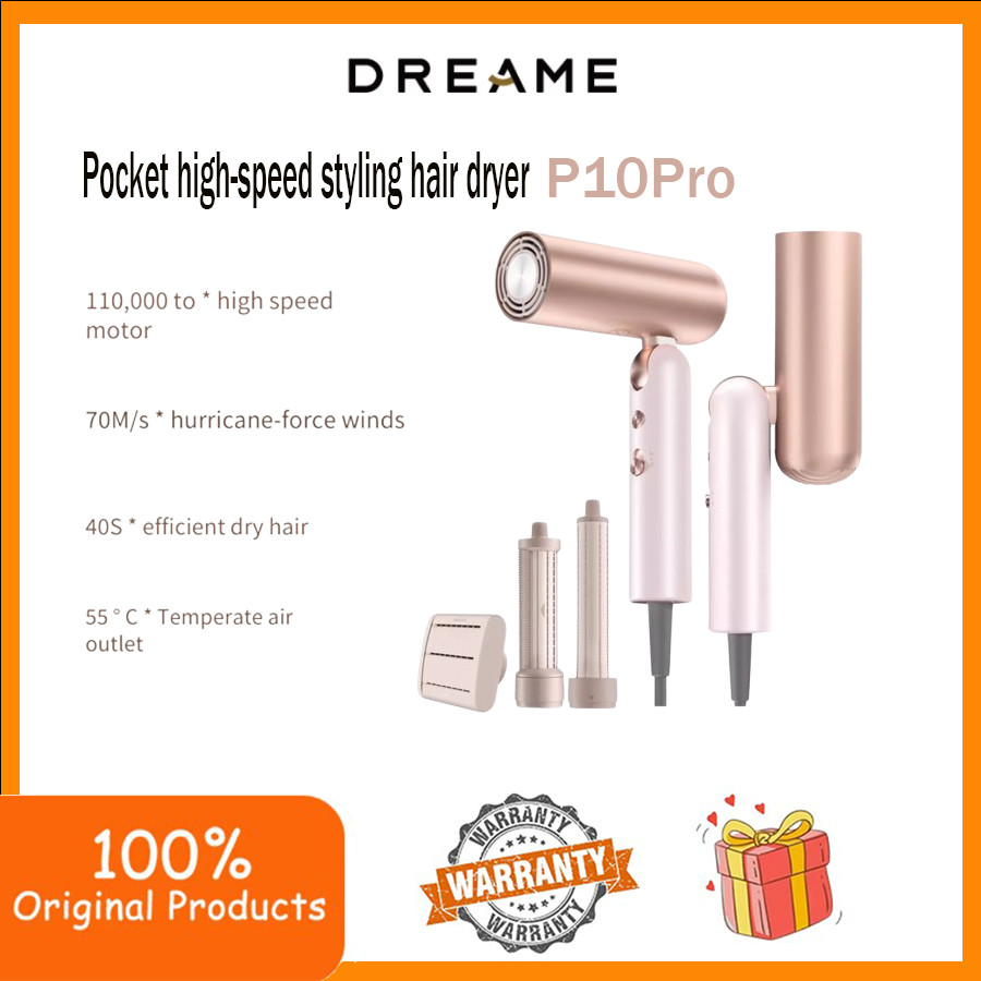 Dreame Pocket Uni  P10Pro Hair dryer, portable travel, foldable pocket design, curly hair, high cranial top, high-speed hair dryer, air duct