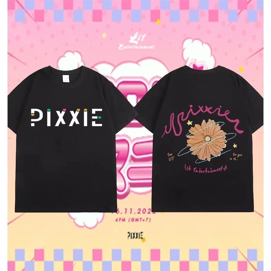 S-5XL[เสื้อยืดยอดนิยม]แฟชั่น PiXXiE Tales Concert: PiXXiE Land |เสื้อยืด สะดวกสบาย ไม่มีการหดตัว ไม่