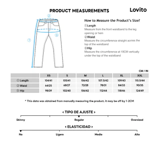 (LIVE STREAM SALE) Lovito สง่างาม กางเกงขายาวผู้หญิง ทรงอสมมาตร สีพื้น สไตล์วินเทจ L86ED401