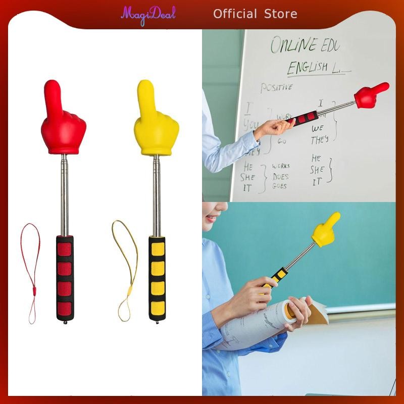 Magideal Telescopic Teacher Pointer Stick Finger Pointer Stick Hand Pointer Retractable Classroom Po