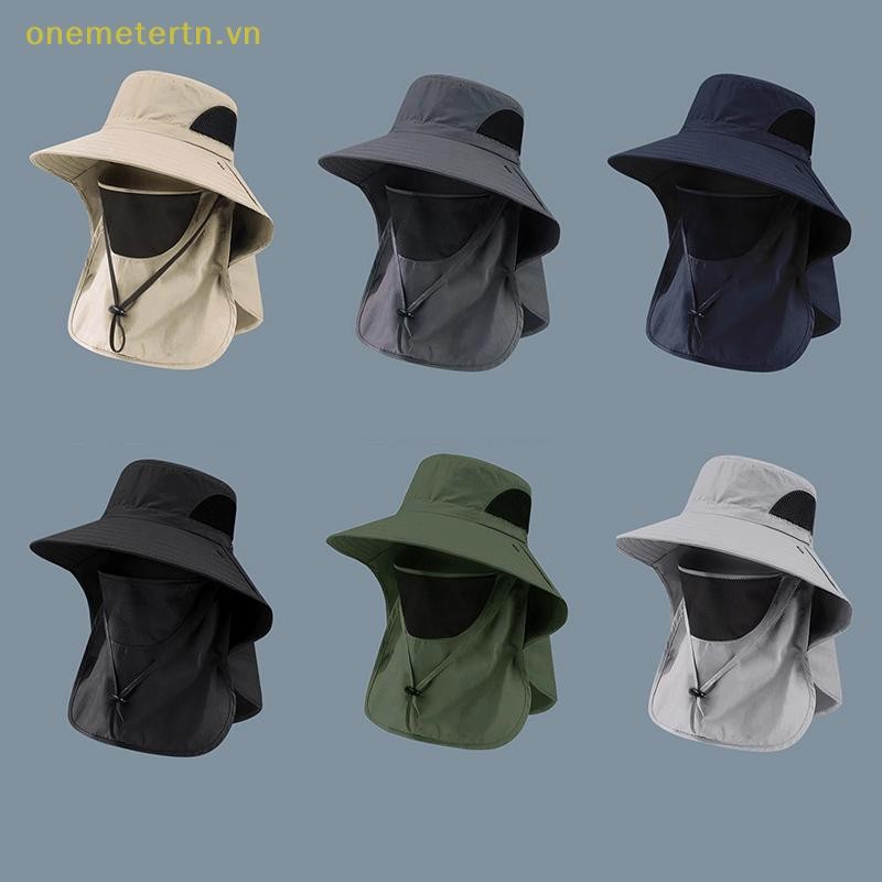 Onemetertn ฤดูร้อน Sun หมวกป้องกันรังสียูวีตกปลากลางแจ้งสําหรับผู้ชายผู้หญิงเดินป่า Camping Visor ถังหมวกคอ Flap หมวกชาวประมง VN – โปรปัง