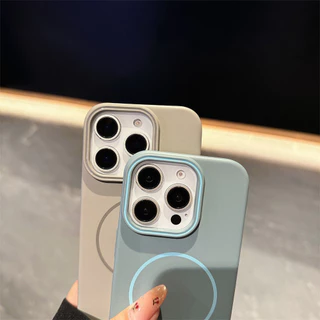 เคสโทรศัพท์ For iPhone 13 11 17 pro max Case iPhone 11 15 16 pro max 14 12 pro max 17 Air การจับคู่สีพีซี Magnetic