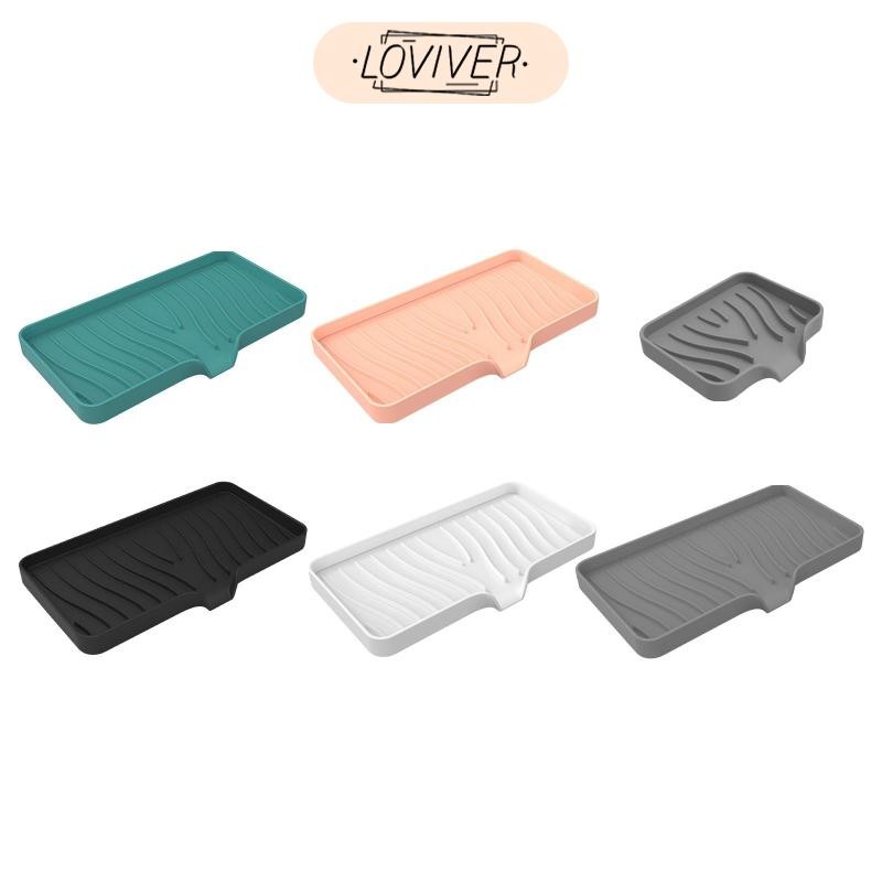 LOVIVER ซิลิโคนจานสบู่ผู้ถือกล่องสบู่ที่วางสบู่ถาดสบู่สําหรับเคาน์เตอร์