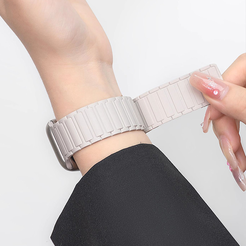 สายยางซิลิโคนแม่เหล็ก for Iwatch Apple Watch Ultra 3 2 Series 11 10 9 8 7 6 5 4 3 2 1 49 46 45 41 42 40 44 38 มม - ภาพย่อย 5