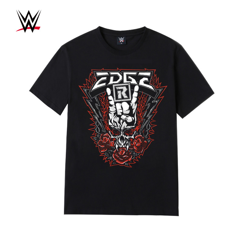 Wwe ใหม่หลวมคอลูกเรือแขนสั้น Senna RKO Rollin Seth Brockdorf AJ พิมพ์ต่อสู้เสื้อยืด 0411