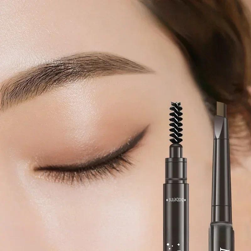 Double Head Eyebrow Pencil Enhancers Long Lasting Waterproof Tattoo Professional Eyebrow Pen With Eyebrow Brush Natural Eye Makeup