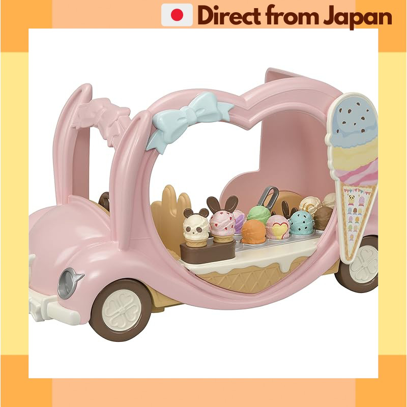 Sylvanian Families Amusement Park Shop - Happy Ice Cream Wagon Mi-89 Toy Dollhouse EPOCH[Japan Shipp
