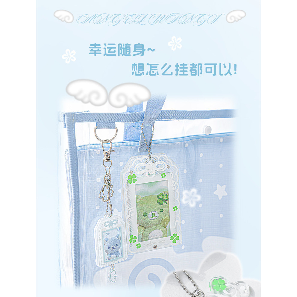 ไดลี่|Yushou ผู้ถือบัตรอะคริลิคมูลค่าสูงใส Lucky กล่องเก็บสวดมนต์ 10 ซม.กล่องเก็บภาพ DIY เขย่า Happy Card Holder - รูปที่ 4