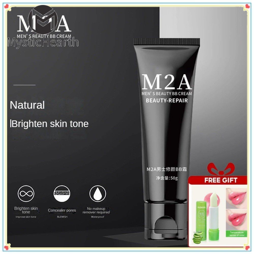 【COD】 M2a ครีมรองพื้นคอนซีลเลอร์ BB สำหรับผู้ชาย เครื่องสำอางสำหรับเด็กผู้ชาย ซ่อมแซมผิวหน้าตามธรรมช