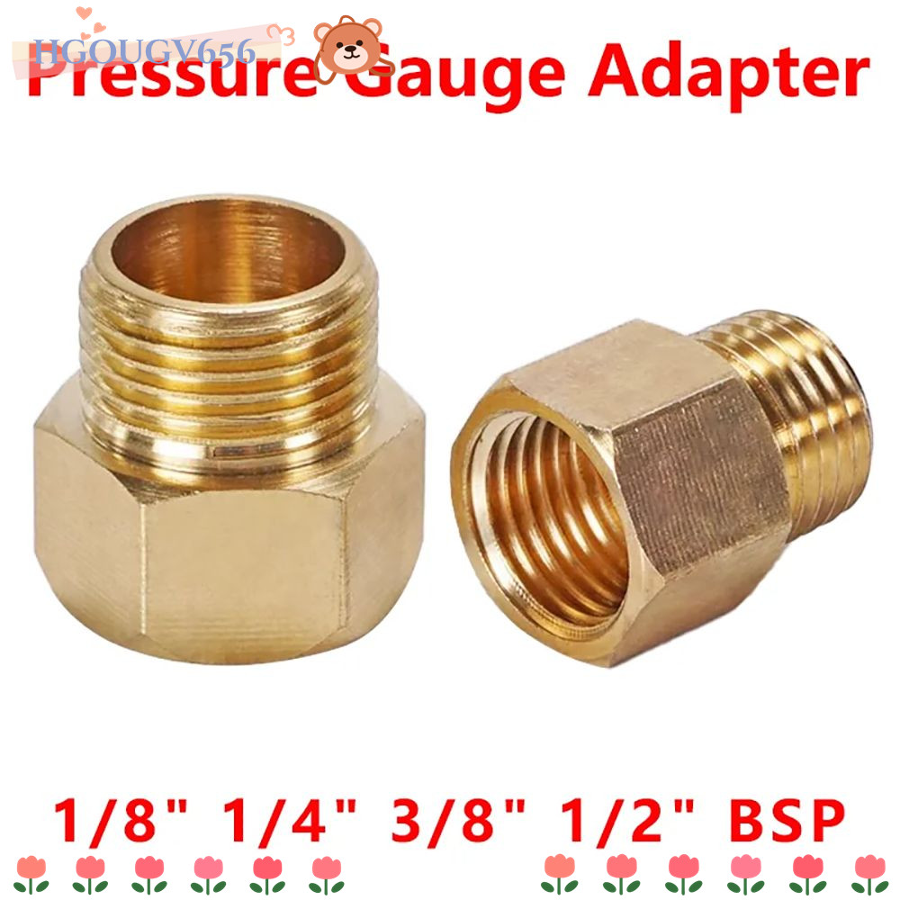 HGOUGV656 1 ชิ้นท่อติดตั้ง, Coupler Connector ลด Hex Bushing Connectors, หญิงถึงชายเกลียวทองเหลือง 1/8 1/4 3/8 1/2 3/4 อะแดปเตอร์แก๊สน้ํา