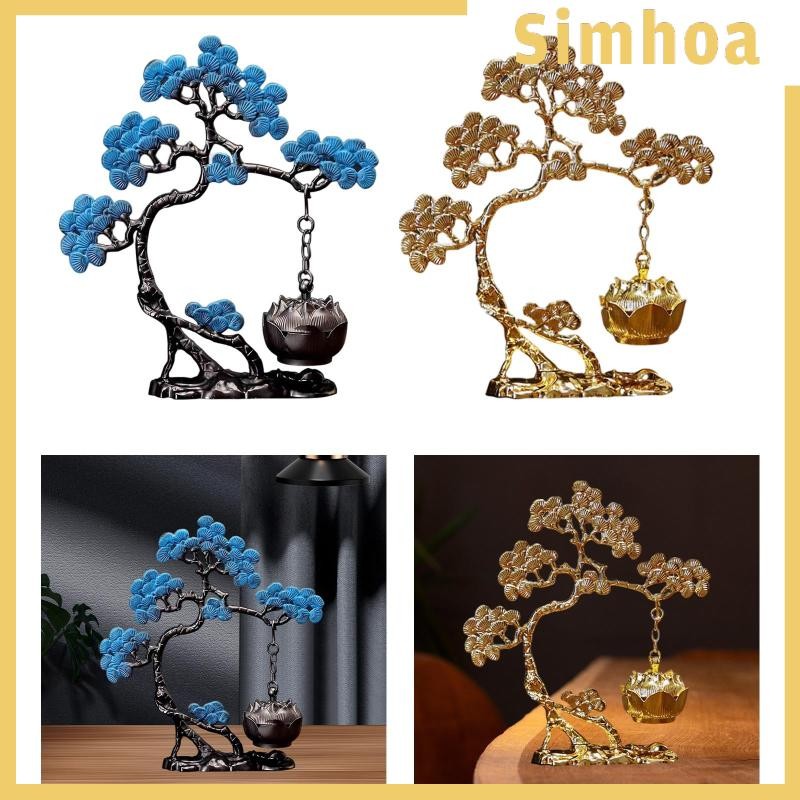 [SIMHOA] กระถางธูปแบบแขวน ที่วางธูปต้นสน เครื่องประดับตั้งโต๊ะ โลหะผสม บ้าน
