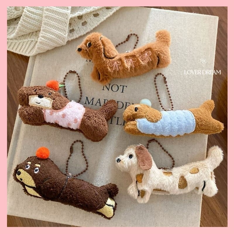 Cartoon luxury dog beads chain lovely keychain fits keychain pendant for bag personality gift j2Oi